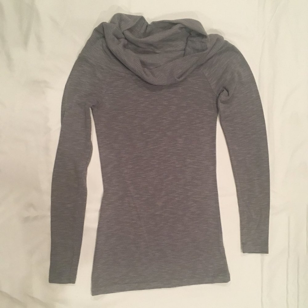 Poof! Gray Cowl Neck Heather Sweater
